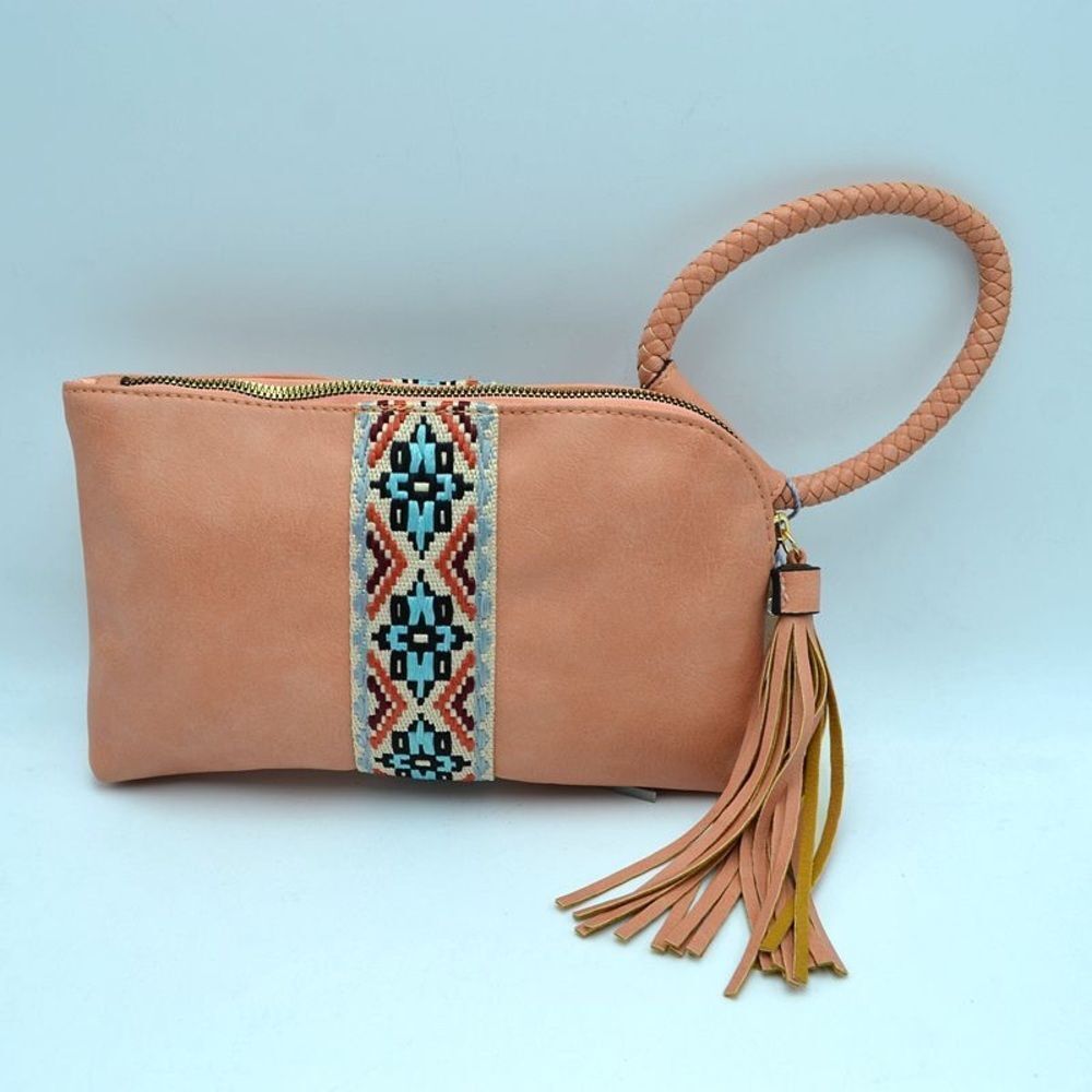 ✨HP✨Cute Braided Ring Tassel Handle Wristlet